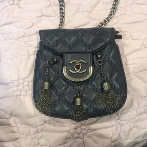 Fake Chanel bag. Navy blue